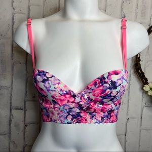 Victoria’s Secret lace & rhinestones pastel color bra